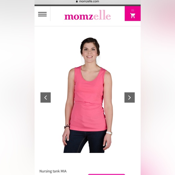 Momzelle MIA pink Nursing Tank - size large - Picture 2 of 4